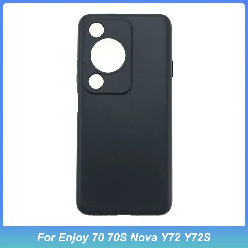 5 PCS Frosted Phone Case For Enjoy 70 70S Phone Back Cover For Nova Y72 Y72S Smartphone Soft Silicone Cover