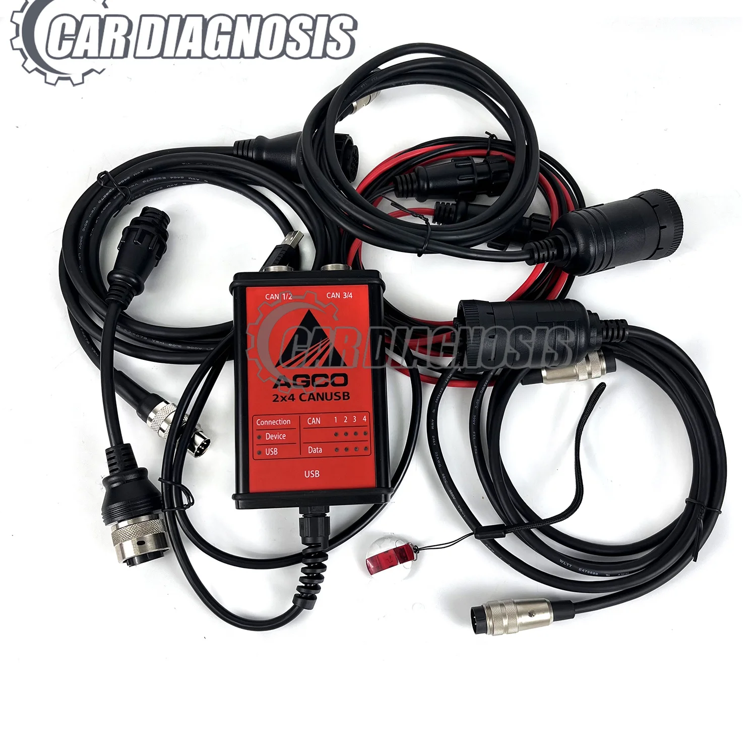 Para kit de diagnóstico agco (canusb) interface agco edt canusb para ferramenta de diagnóstico agrícola com dongle chave