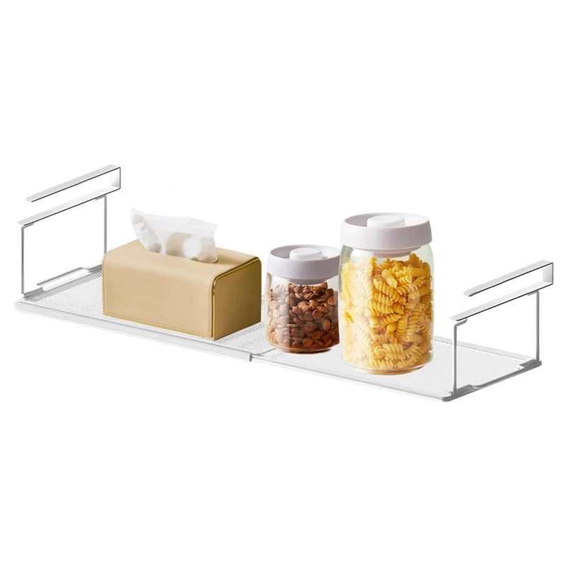 

Telescopic Under Cabinet Storage Rack, Floating Telescopic Shoe Rack, Under Cabinet Telescopic Shelf, Under Cabinet