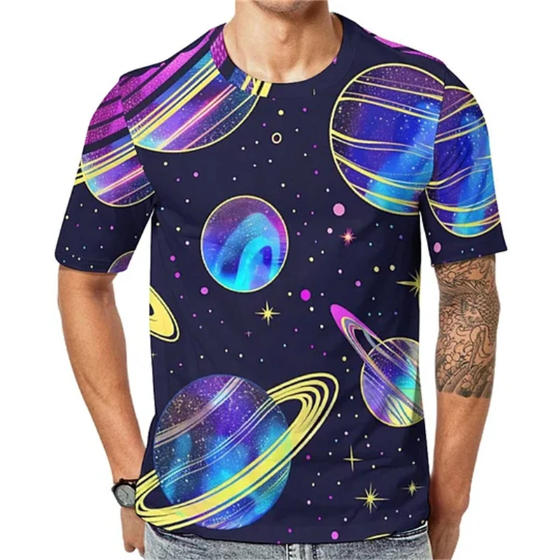 Mooie Space Galaxy Planet Herfst Heren Hoodie 3D