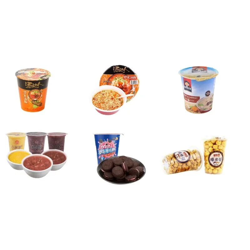 【Brand New】Fully-automatic Oatmeal Noddles Pasta Packing Paper Cup Filling Packaging Machine