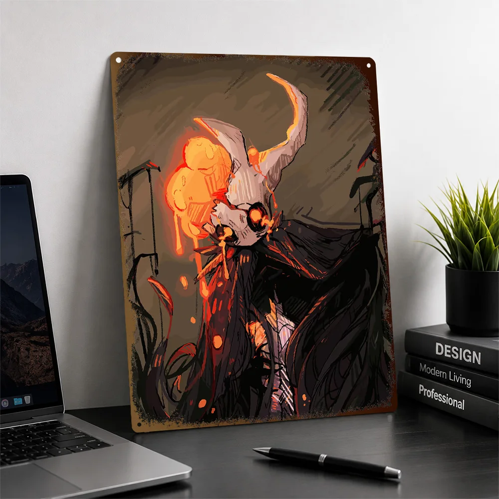 Ethereal Creature With Glowing Horns Printed Poster Customized Aluminum Metal Sign Hero Tribute Wall Art Made For Fantasy Fans