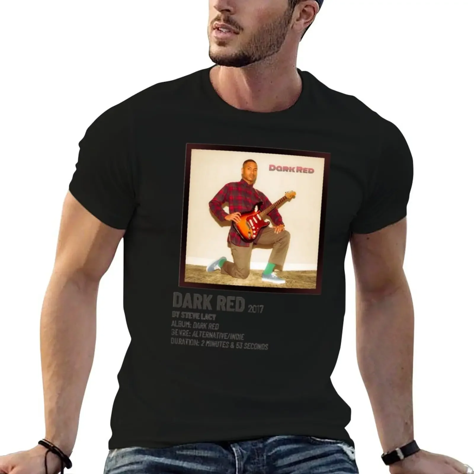 Steve Lacy Guitarist retro drawing T-Shirt oversized summer clothes tees T-shirt men