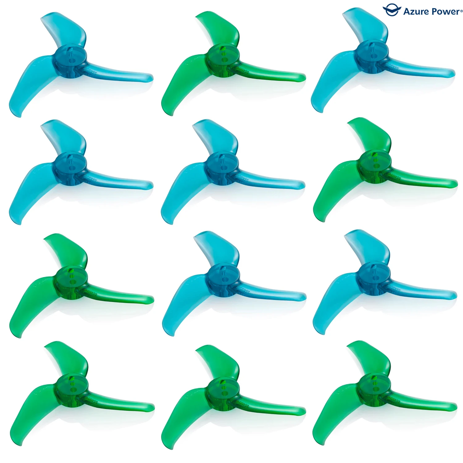 8PCS Original AZURE POWER 2540 Propellers RACE 3-BLADE Tiny Durable Props CW CCW For 2.5 inch FPV Drone