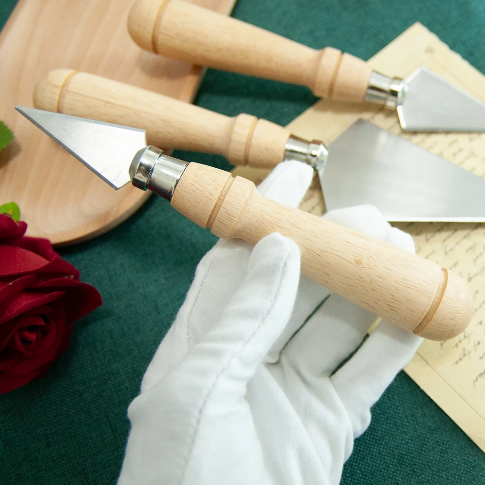 

New 2026 Three-Piece Orthodox Knife Set Stainless Steel Blades Handcrafted Wooden Handles for Religious Ceremonies Box Gift