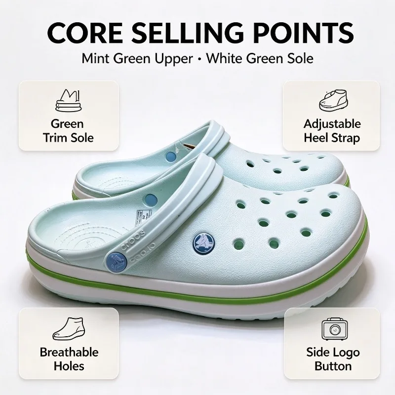 Crocs Classic Carlo Ban Cave Shoes Male and Female Couples Outdoor Non-slip Parent-Child Classmates Beach EVA Cool Slippers