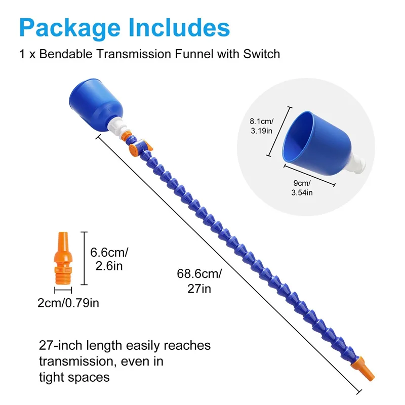 قمع التزود بالوقود العالمي للسيارات قمع مرن قابل للانحناء أدوات نظام الزيت المقاوم للانسكاب للسيارات والدراجات النارية #3