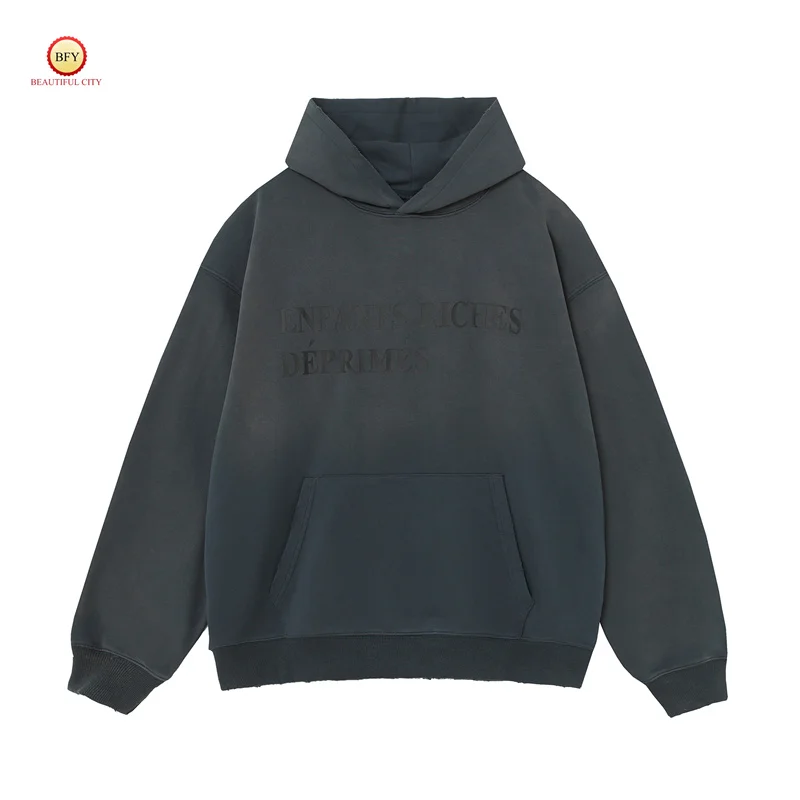 Latest Vintage 1:1 High-quality Men's and Women's Cotton ERD Hoodie Printed Placard Shiri Shiran Shirt Autumn Winter Pullover