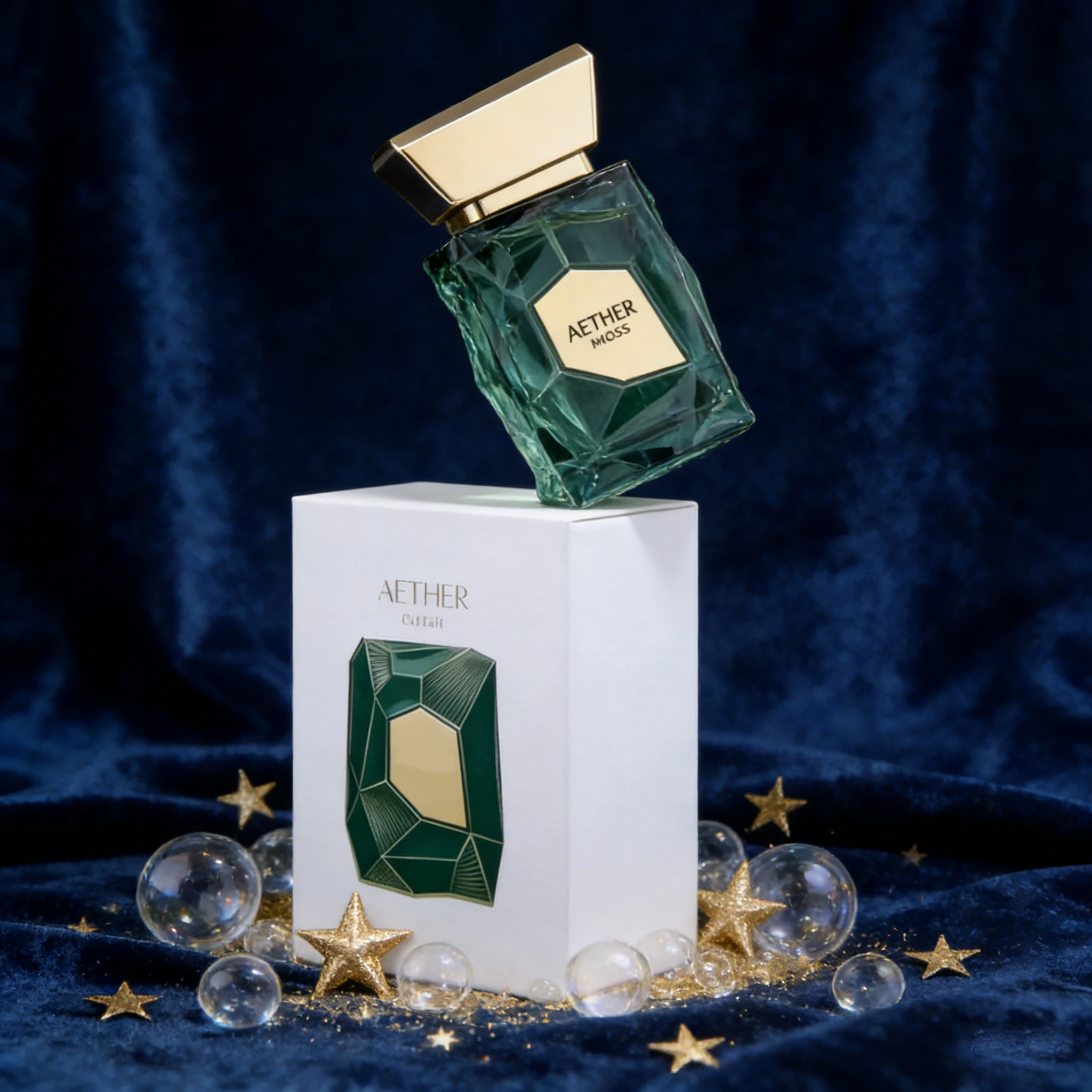 

AETHER Extrait: Luxe Gold Cap & Textured Bottle, Refreshing Long-Lasting Scent