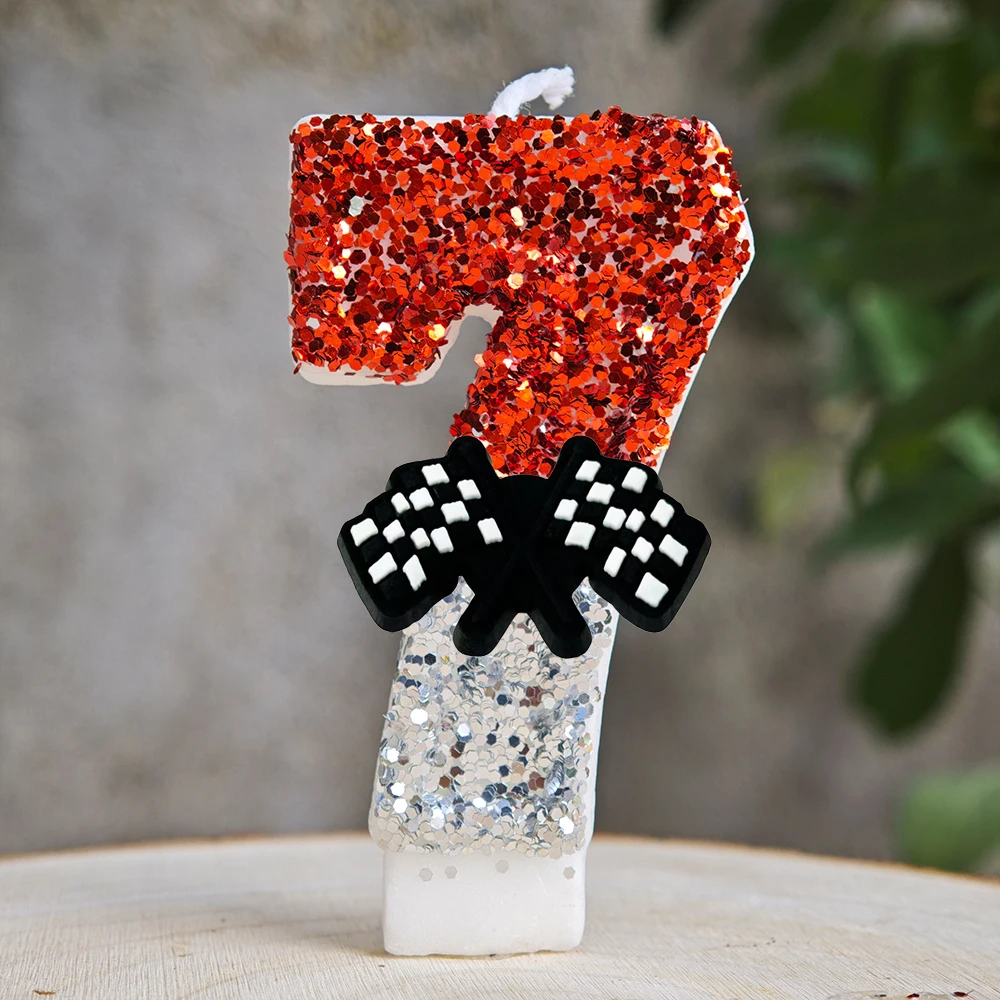 شموع ماكوين أنيمي كعكة ديكور موضوع 0-9 عدد شموع حفلة عيد ميلاد كعكة توبر أطفال استحمام الطفل هدية المورد