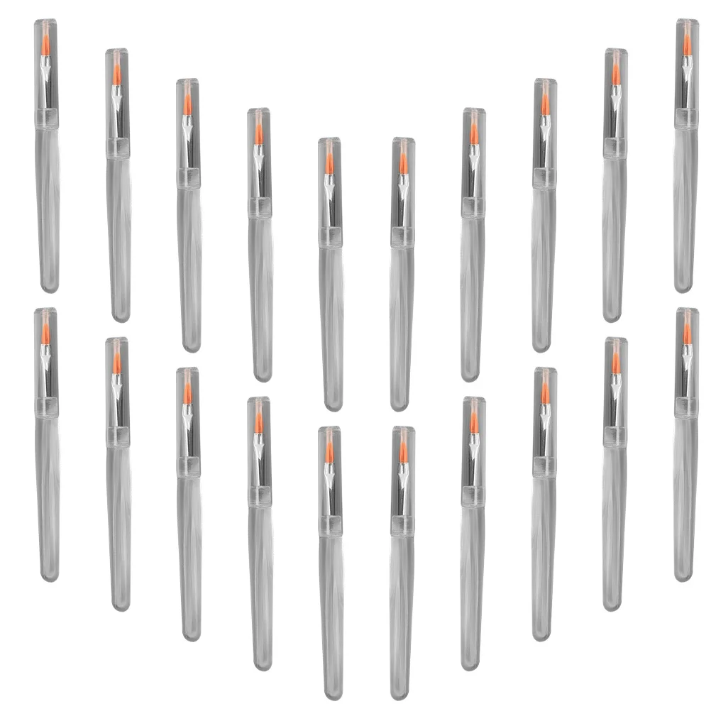 20Pcs Lip Brush Set Man-Made Fiber Precision Applicator for Lipstick Lip Mask Balm Smooth Color Application Portable Beauty Tool