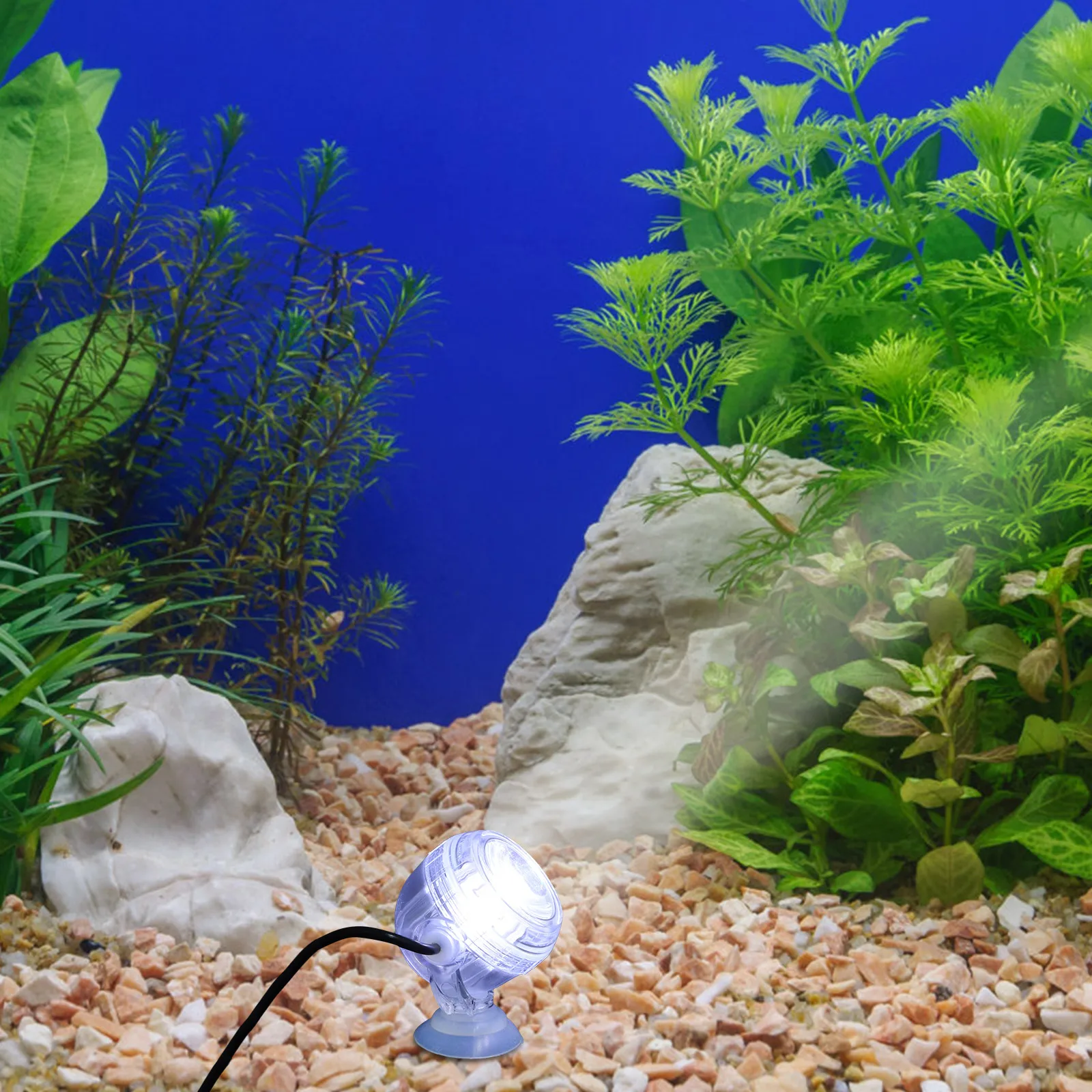 

Fish Tank Led Aquarium Spotlights Color Changing Waterproof Submersible Betta Fish Light Night Lamp Decor Small Outdoor Pond