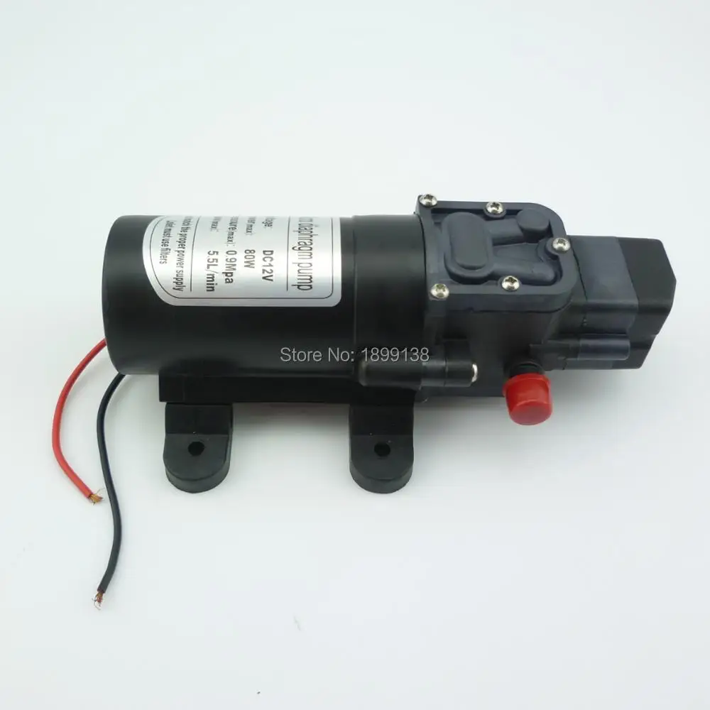 

Автоматический переключатель давления 80 Вт, тип 5,5 л/мин, высокое давление постоянного тока, 12 В, водяной насос, самовсасывающий распылитель, сельское хозяйство