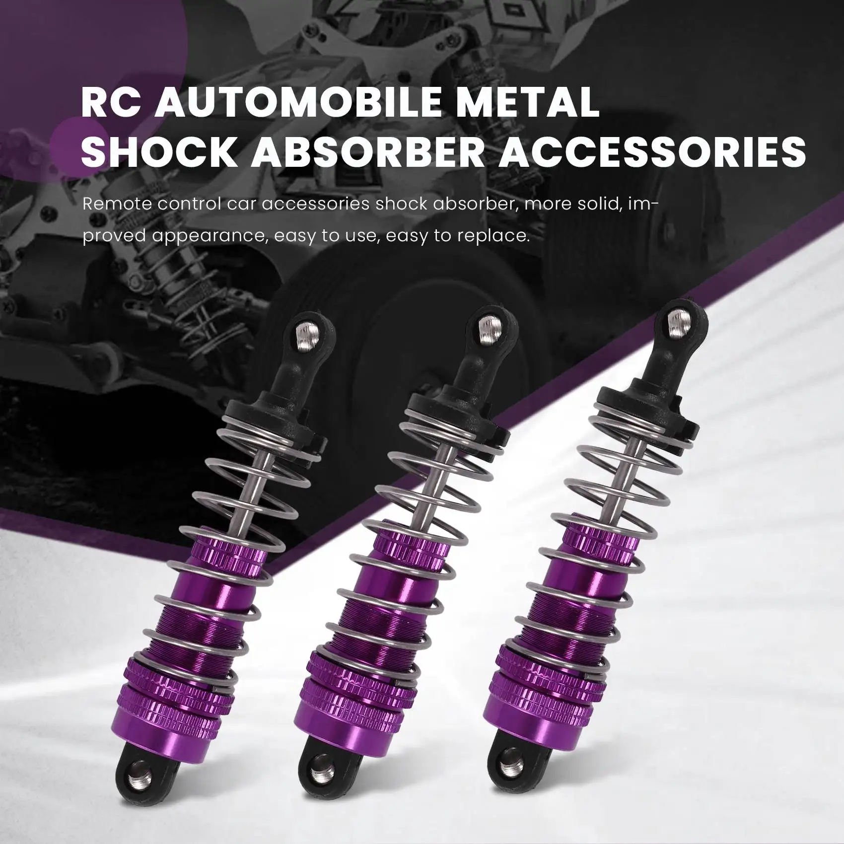 4 ชิ้นโลหะโช้คอัพ Damper สําหรับ Wltoys 124019 124018 144001 RC รถอะไหล่อัพเกรดอุปกรณ์เสริม