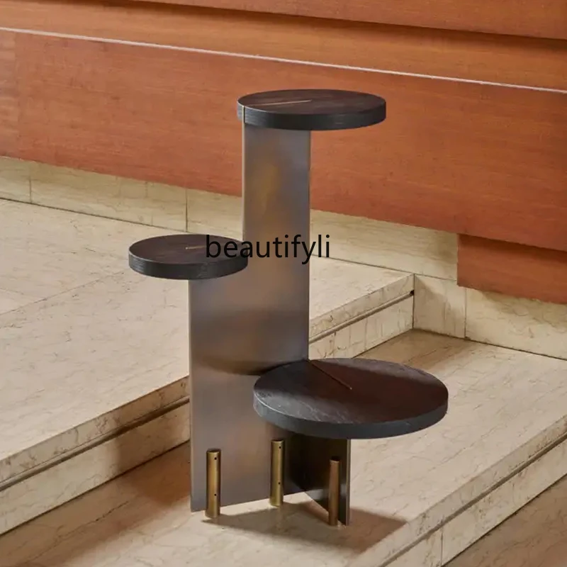 

Minimalist natural marble edge table, sofa edge table corner table, hotel homestay small coffee table