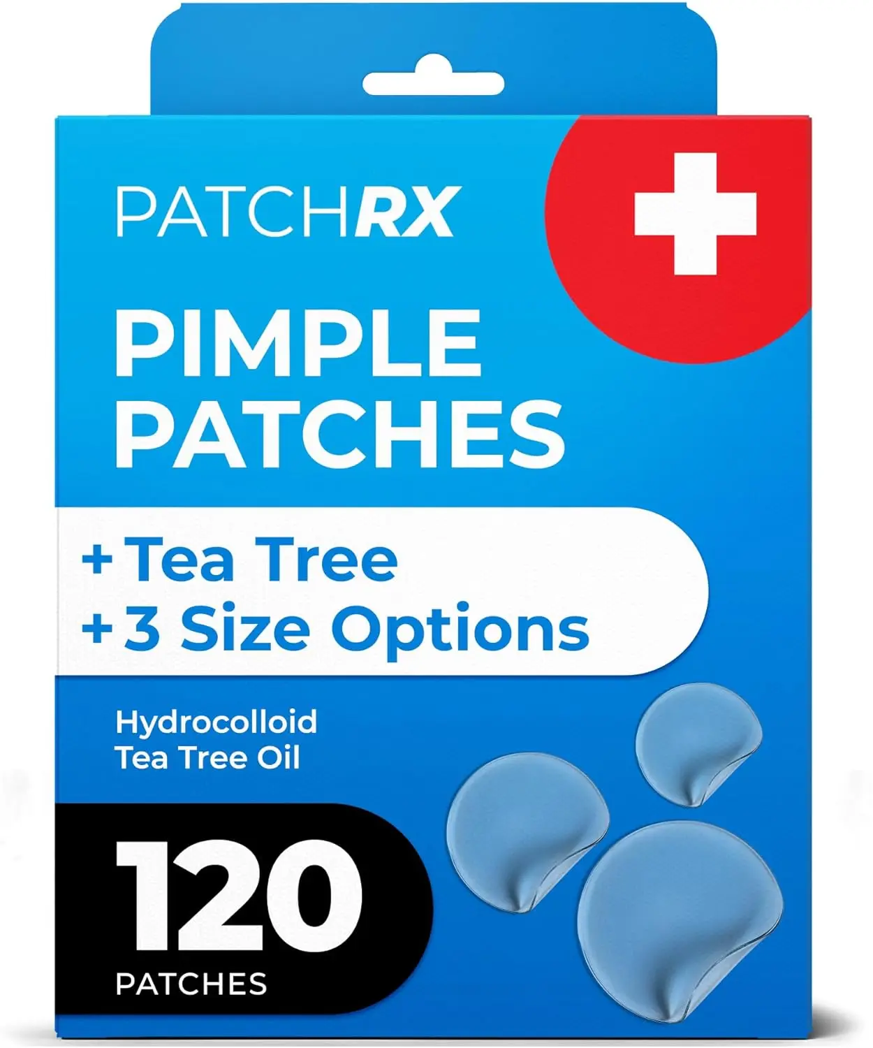 Hydrocolloid Acne Patches with Tea Tree Oil, 120 Count for Face - Pimple Dots, Zit Stickers