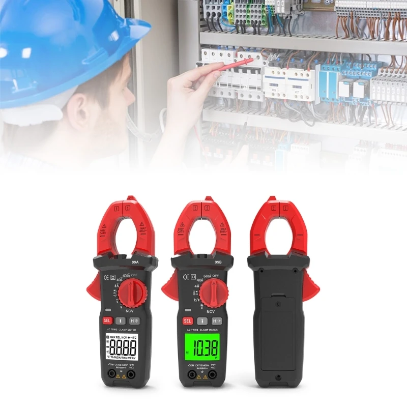 Temperature Capacitance Multimeter Clamp Meter for Voltage Resistance Measurement Electrical Maintenance Troubleshooting