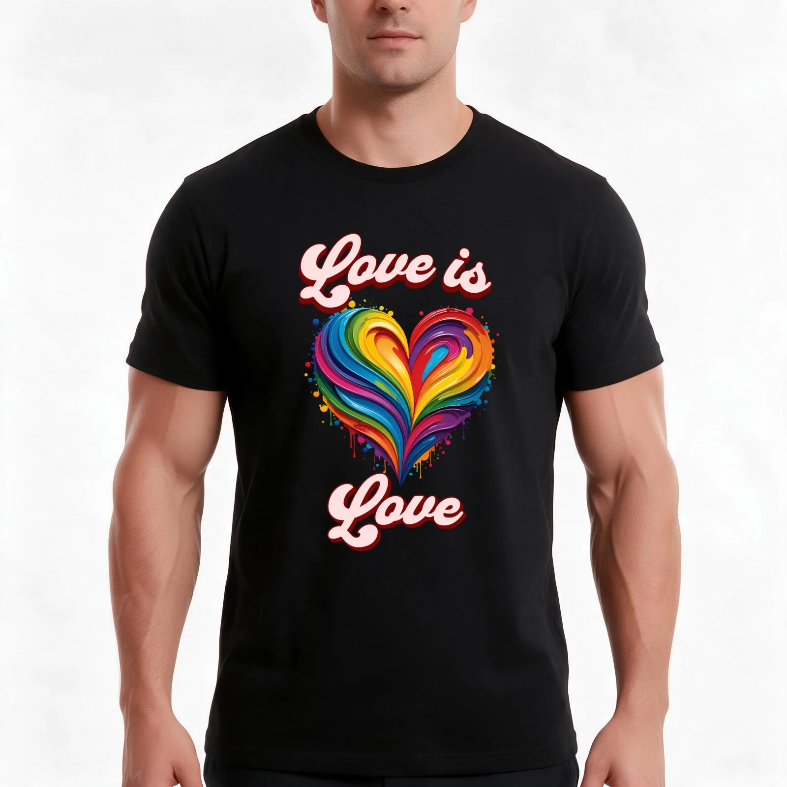 Love is Love - Pride Month Celebration T-Shirt, Summer Casual Cotton Tee, Oversized Streetwear Tops, Vintage Graphic Print