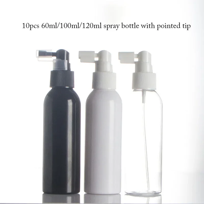 

10pcs 30ml/60ml/120ml long spout refillable plastic spray bottles alcohol disinfectant make-up dispenser bottle