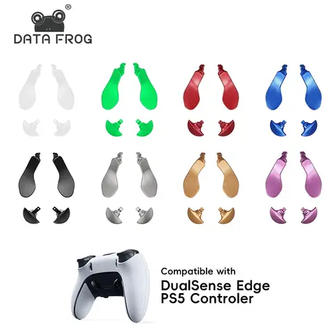 데이터 개구리 핸들 금속 백 키 게임 패드 트리거 PS5 Edge 엘리트 컨트롤러 교체 부품 Dualsense 용 부품 교체