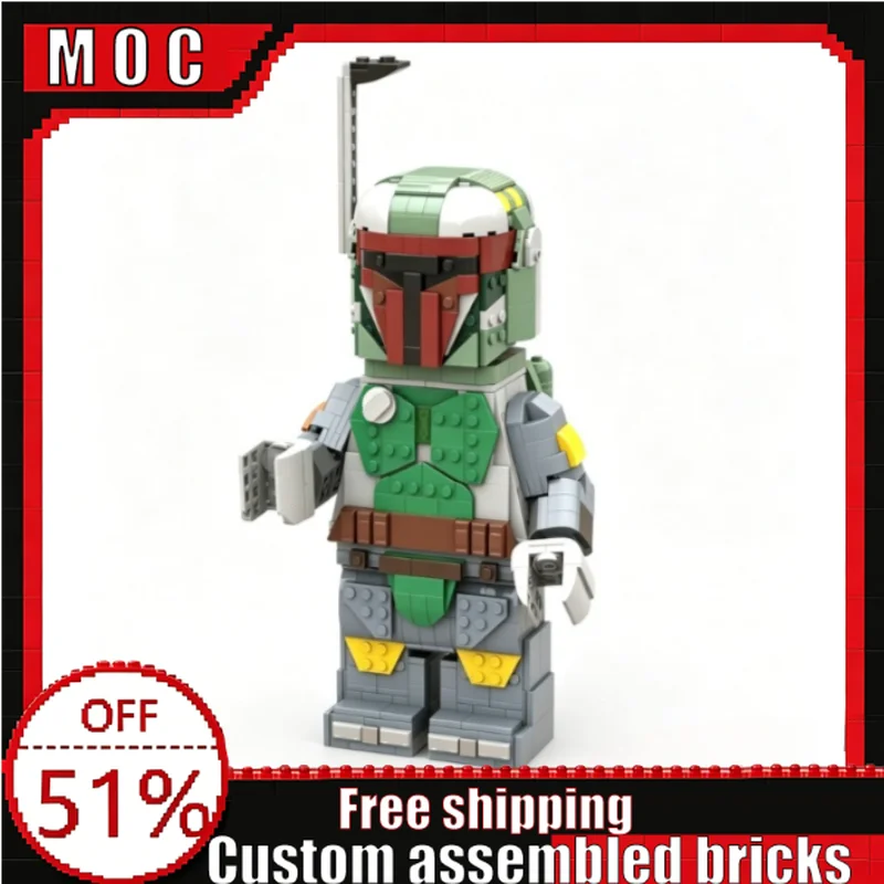 

1221 PCS MOC Galaxy Bounty Hunter Character Building Blocks Model DIY Assembly Educational Toy Collection Creative Birthday Gift