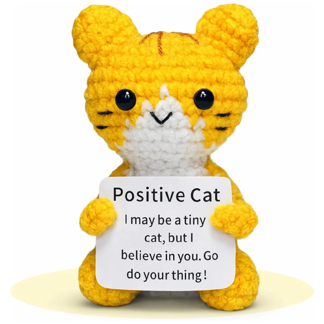 Cute Positive Crochet Animals, Emotional Support Gift