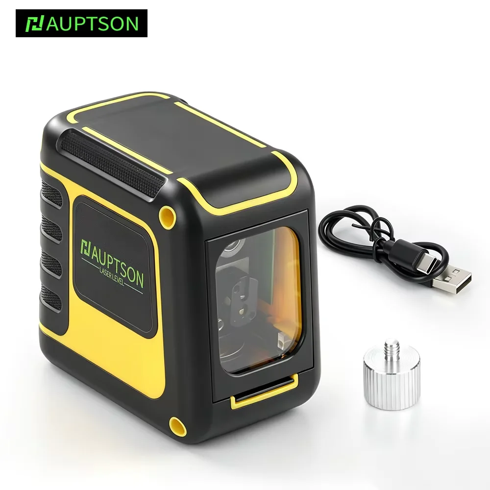 HAUPTSON Laser-Nivelliergerät 2 Linien Selbstnivellierend USB-Aufladbar Grüner Strahl Hohe Sichtbarkeit Messwerkzeug für Heim und Bau – Detail 6