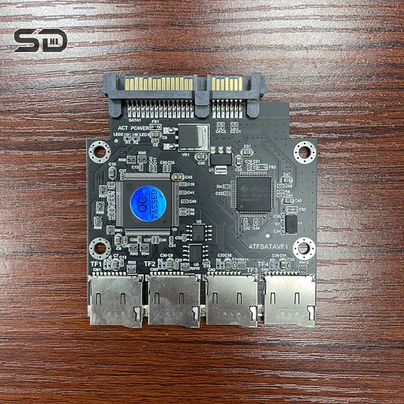 Tarjeta adaptadora de 2,5 pulgadas, 4 TF a SATA, unidad de estado sólido SSD autofabricada para tarjeta RAID de grupo micro-sd a SATA, 1 Uds.