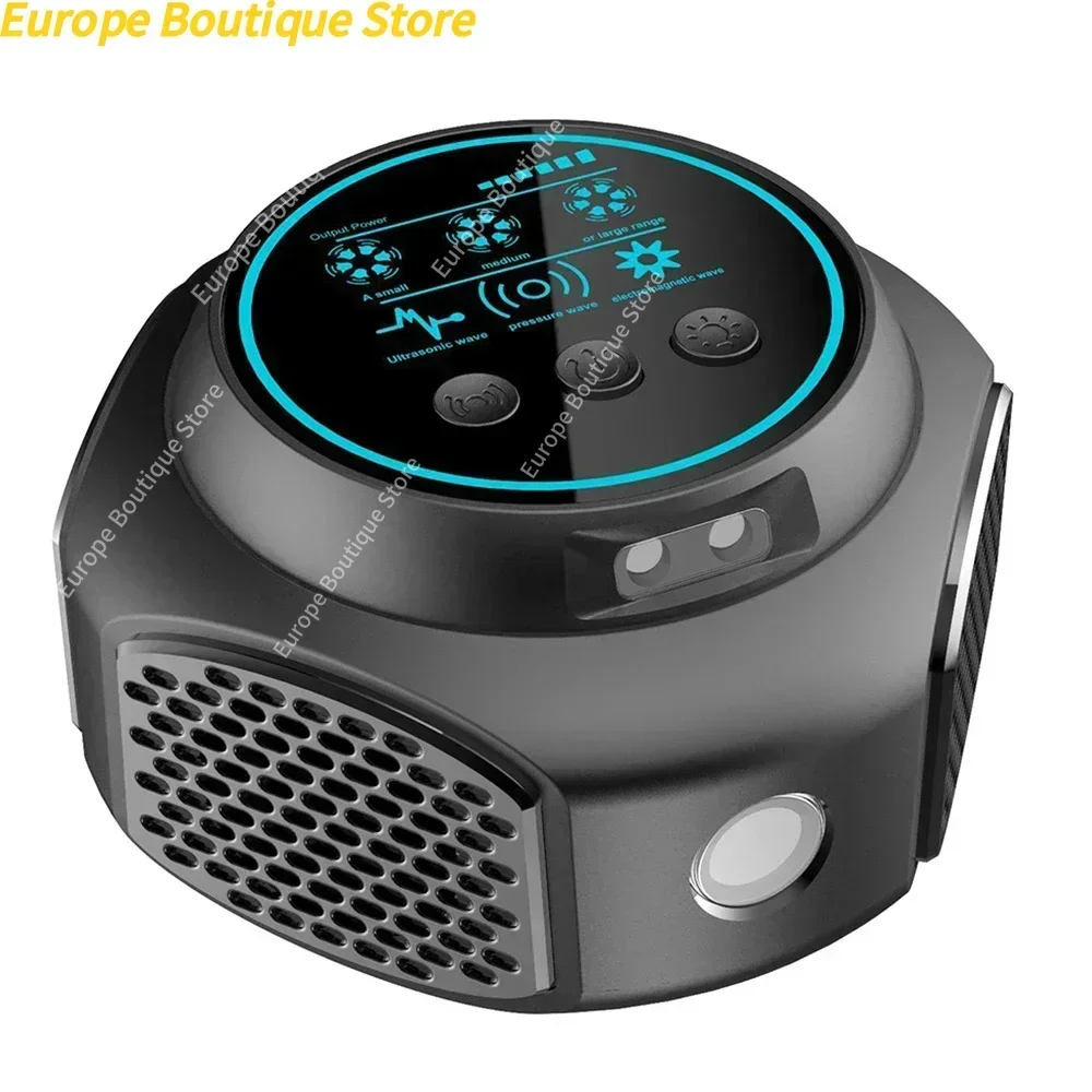 Repelente ultrasónico de roedores 4 en 1, repelente electrónico de ratas de 360 grados, repelente eficazmente moscas, cucarachas, mosquitos para interiores