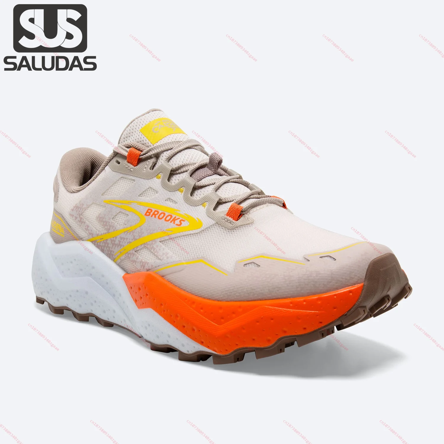 BROOKS Running Shoes Caldera 7 Men Outdoor Trekking Shoes Anti-Slip Cushioning Breathable Mountain Marathon Trail Sneakers Male