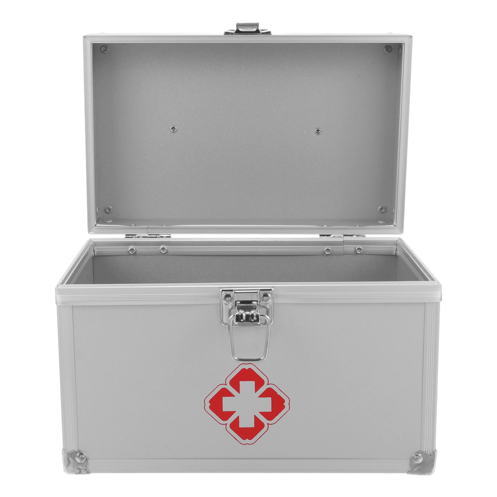 

Large Capacity Medicine Box 9 Inch Empty Case Durable Material Round Corner Portable First Aid Kit Safe Lockable Household