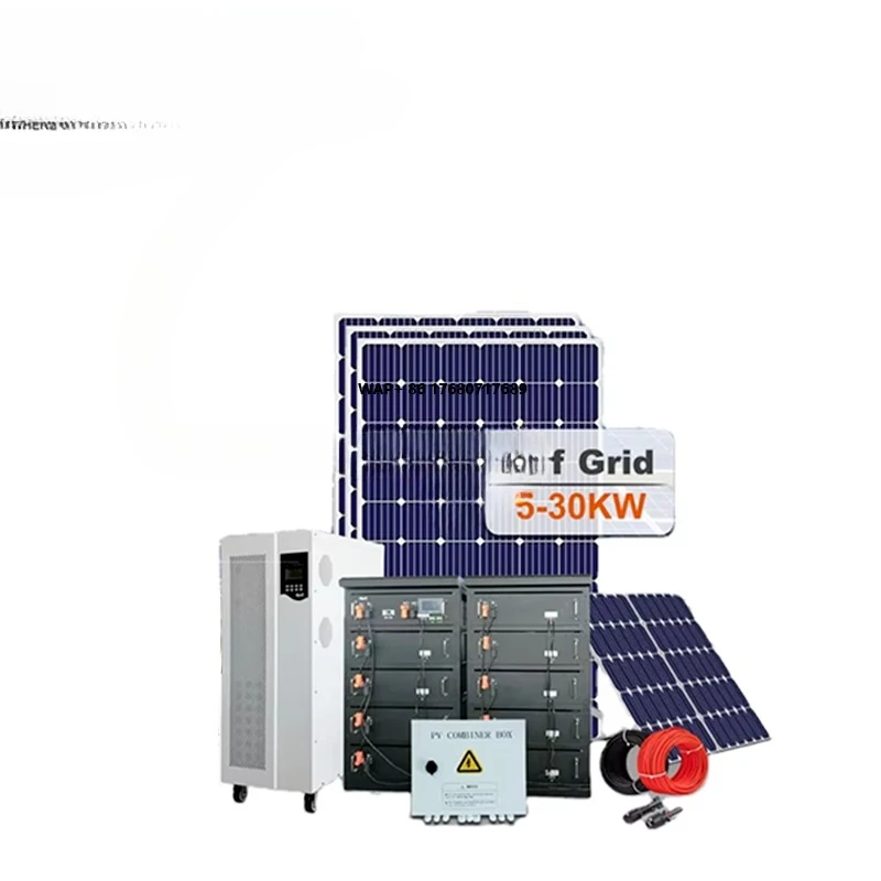 5KW 10KW 15KW مجموعة الألواح الشمسية المنزلية / طاقة الطاقة الشمسية / نظام الألواح الشمسية 15000W مع بطارية ليثيوم أيون #1