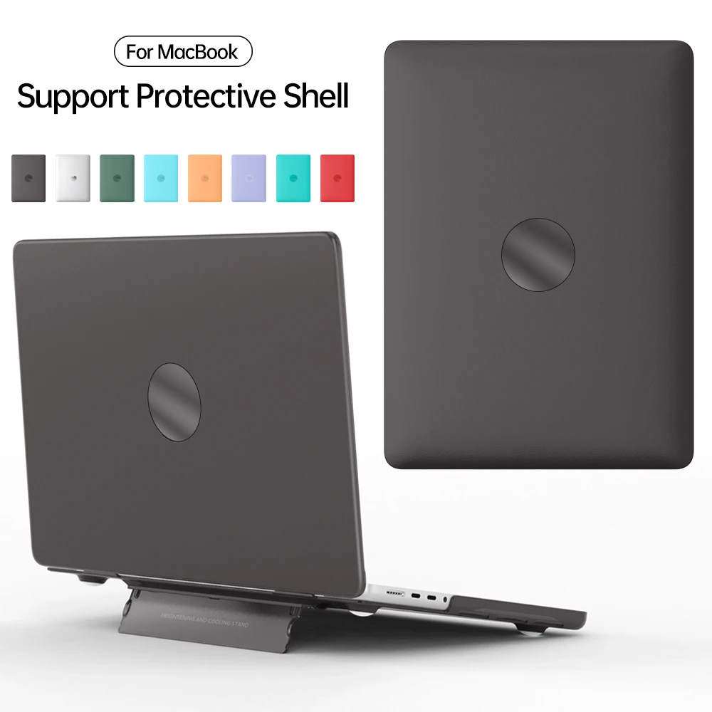 Foldable Stand Matte Laptop Case for Macbook Air 13.6 M4 15 M3 Mac Book Pro 13 M1 M2 14 16 Inch 2025 Hard Sleeve Cover Accessory