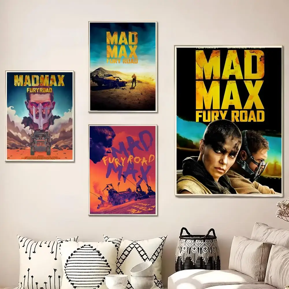 Movie Mad Max Fury Road Painting Calligraphy Canvas Poster Wall Art for Living Room Bedroom Cafe Decor Gift