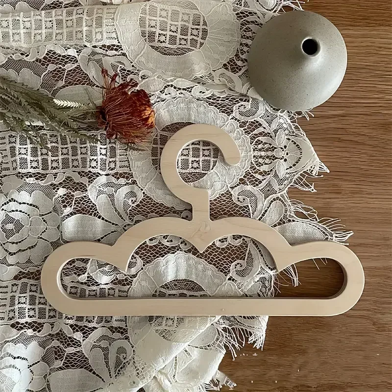 Cloud-Shaped baby Clothes Drying Rack Wooden Foldable Round Corner Hanger for Pets Thickened Hanging Organizer for baby Clothes