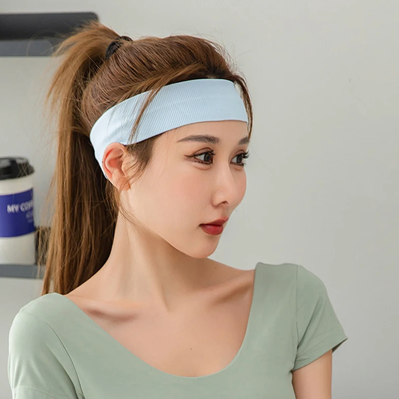 Thick Non-Slip Elastic Sport Headbands Running Sweat-absorbing Elastic Yoga Hair Bands Sweatband Absorbent Sweat Sweatband