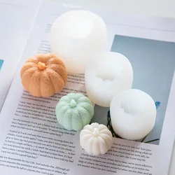 1pcs Pumpkin Silicone Candle Molds Halloween Pumpkin Crafts Plaster Resin Cement Mold Handmade Chocolate Cake Baking Tools