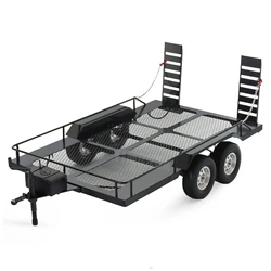 Metal Trailer Kit For 1/10 RC Crawler Axial SCX10 II III 90046 D90 TRX6 TRX4 Redcat GEN8 RGT 86100 SMT CFX CC01 CC02 Parts