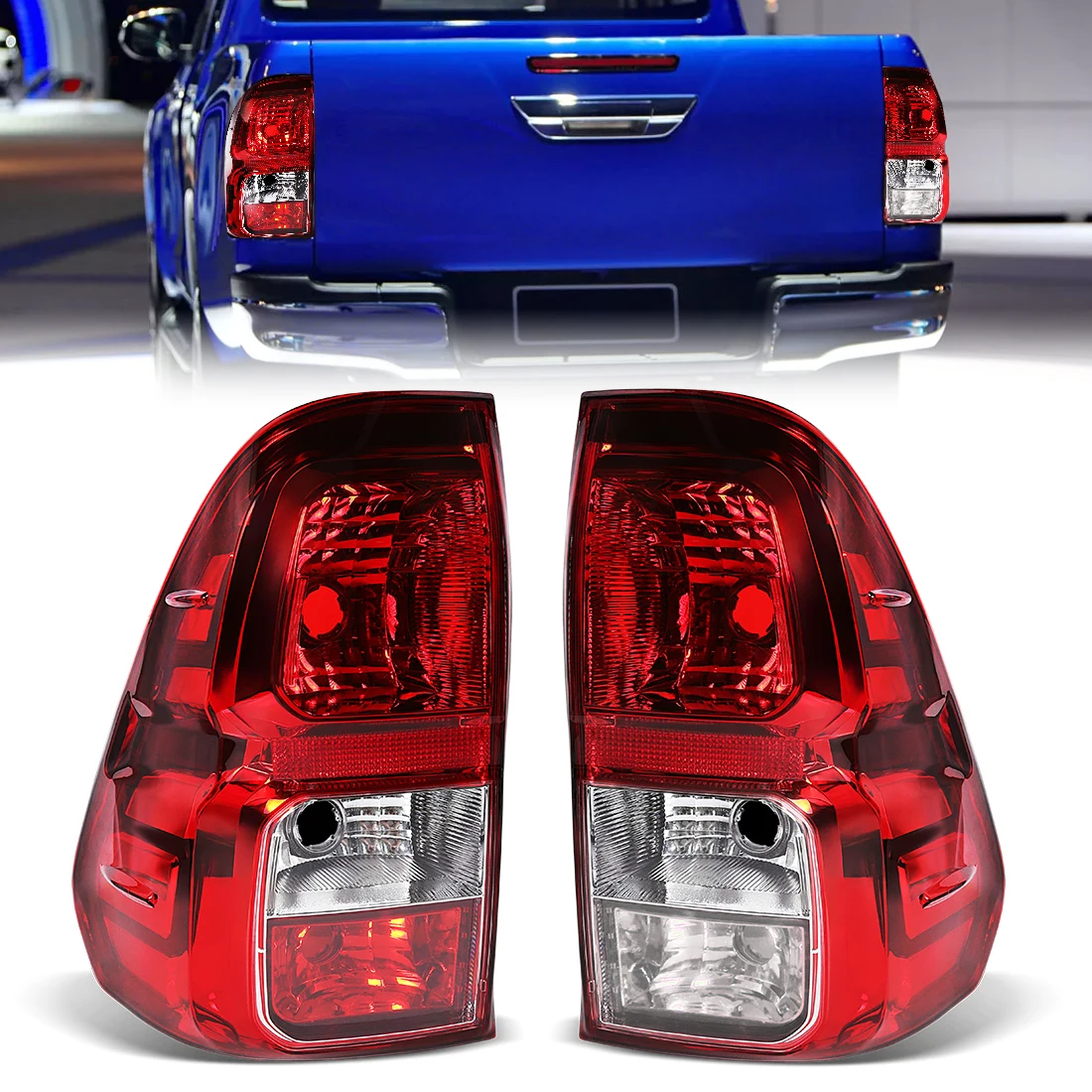 

For Hilux 2016 Left-hand Drive Version New StyleTaillight with Red Tail Light Car Accessories Turn Signal Light Without a Bulb
