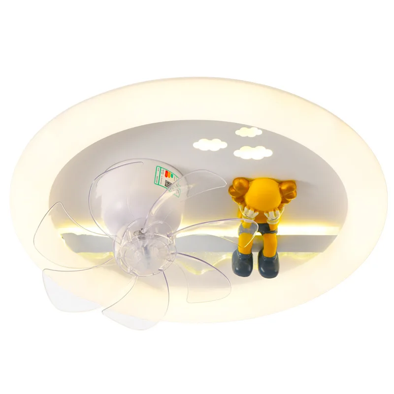 

Children's room cartoon bedroom ceiling fan light living room simple home