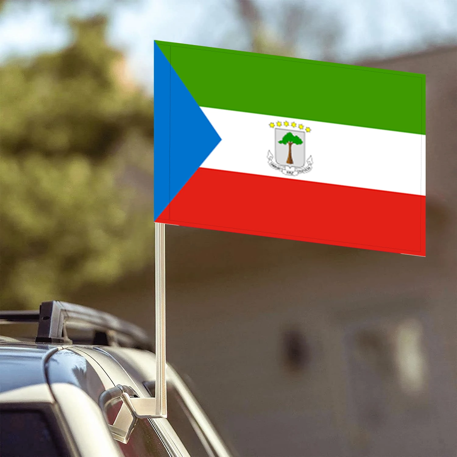 Flagnshow 100% Polyester Equatorial Guinea Car Flags
