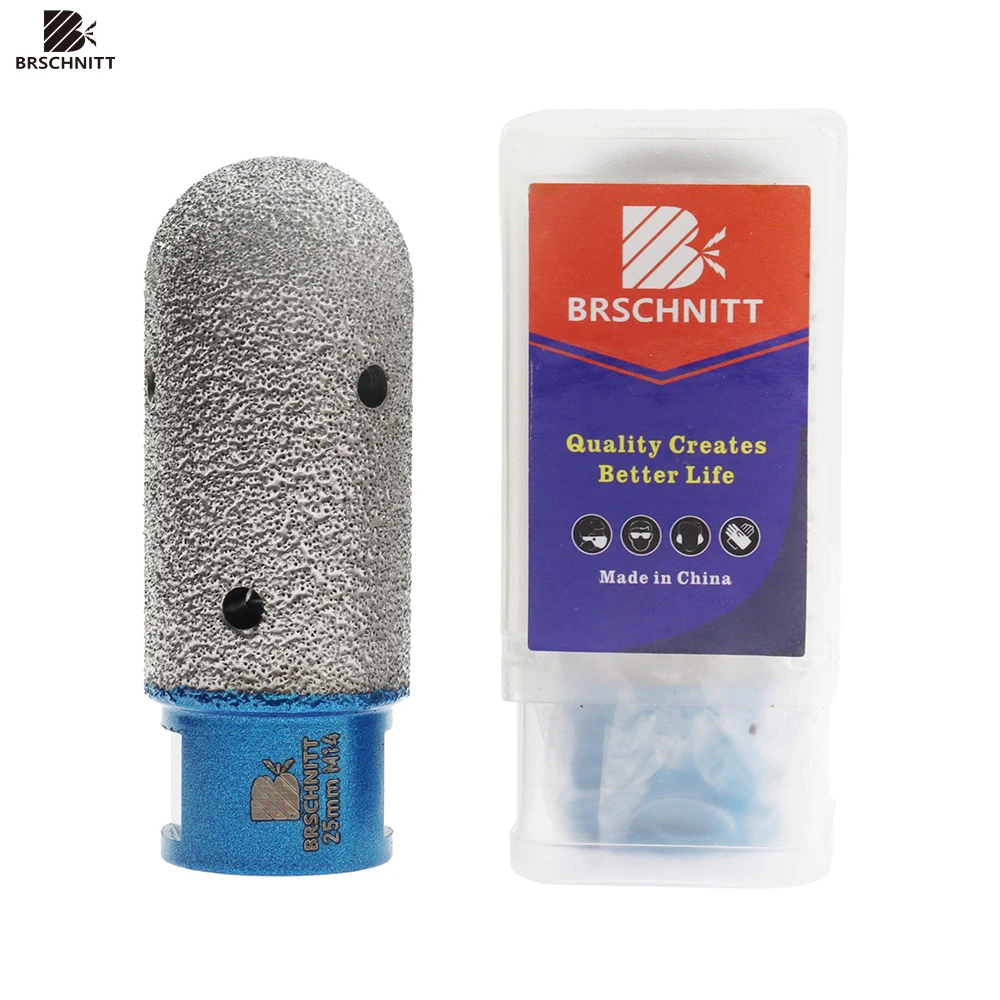 BRSCHNITT Diamond Milling Bits 1pc 10/20/25mm Shape Process Holes Ceramic Marble Granite Diamond Finger Bit Bevel Chamfer