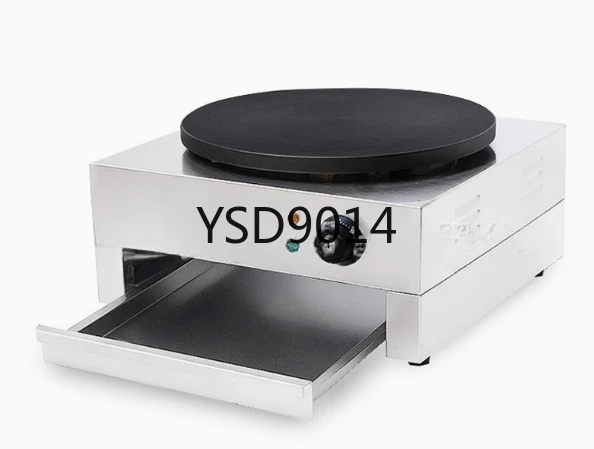 40cm 2.8KW Electric Crepe Maker Griddle Pizza Pancake Making Machine Nonstick Round Pan w/ Wood Spreader