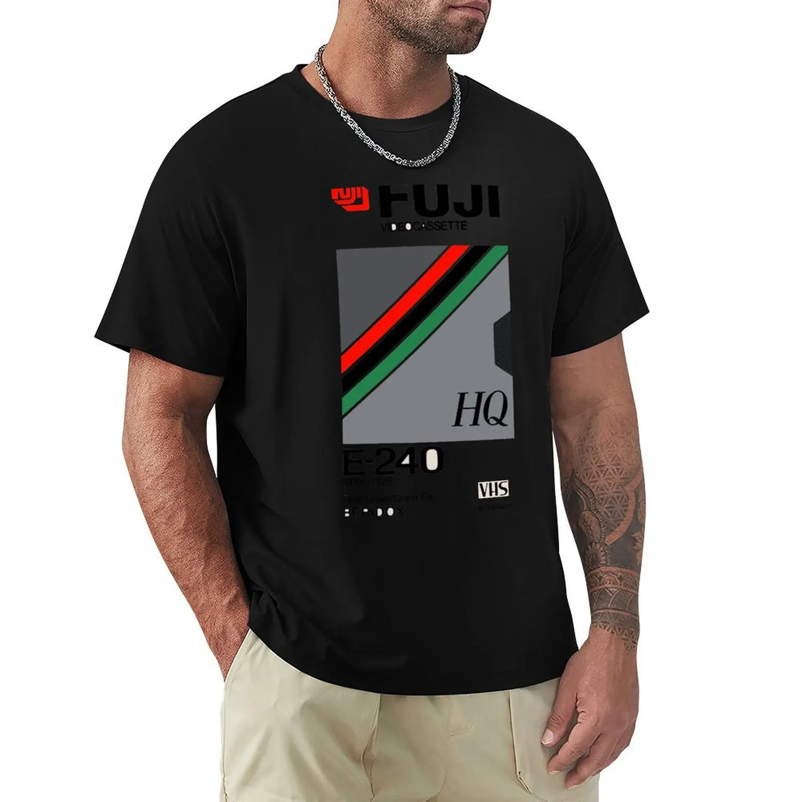 

Fuji E-240 Fine Grain VIDEO CASSETTE Tape T-Shirt gifts for boyfriend plain cute clothes mens t shirts