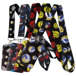 Volleyball Credential Holder Balls Lanyards for Keys Neck Strap ID Card Gym Phone Straps DIY Hang Rope Keyrings Accessories