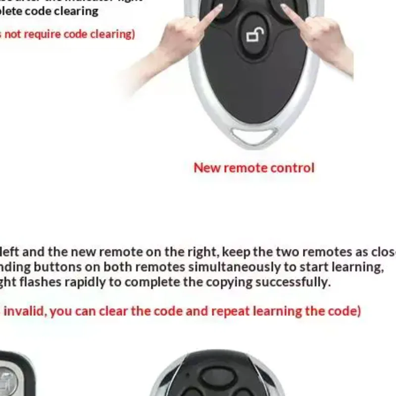 

12V 24V HCS101 Standard Code 4CH Wireless Remote Controller For Safety Protection Garage Door Exit Gate Opener 433.92Mhz