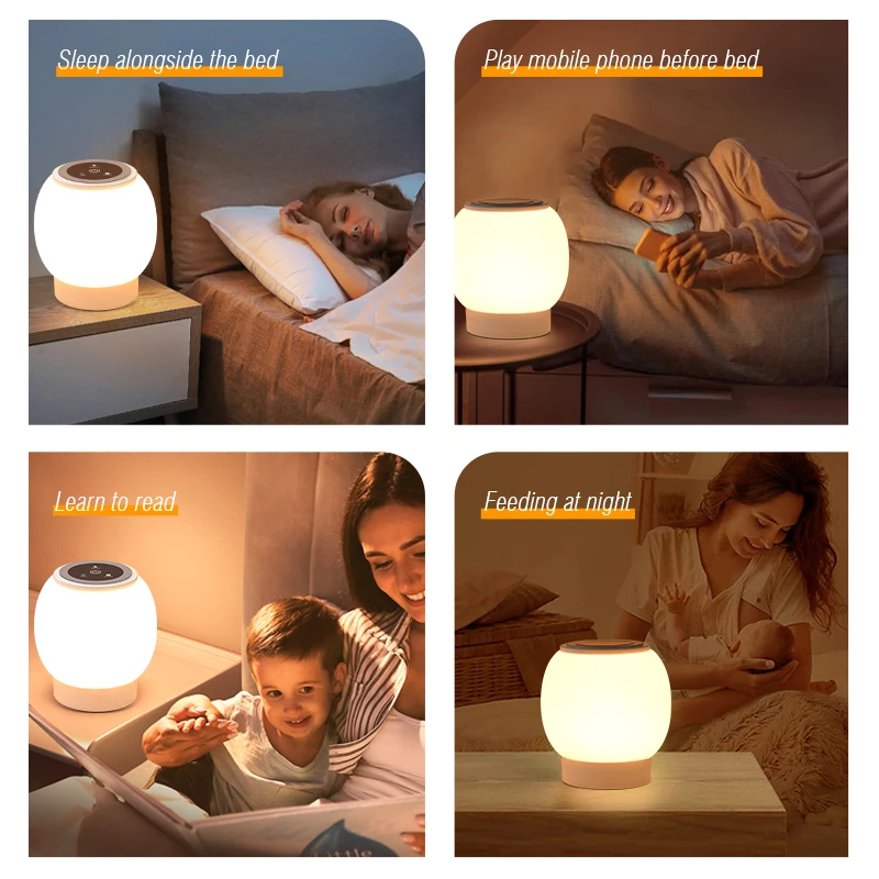 2025, neue LED-Nachtlicht-Touch-Lampe, Tischlampe, Nachttischlampe, Schlafzimmerlampe mit Touch, tragbare USB-Schreibtischlampe, Licht für Kinder, Geschenk