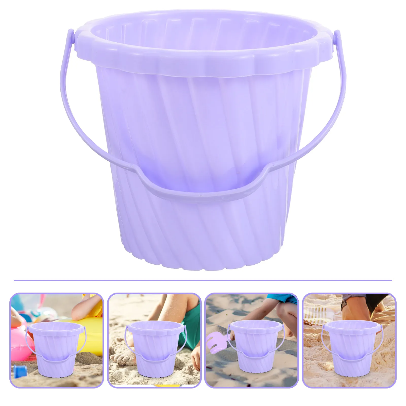 

Small Portable Bucket Plaything Sand Pail Multi-Use Outdoor Cooler Bucket Lightweight Reusable Plastic for Kids