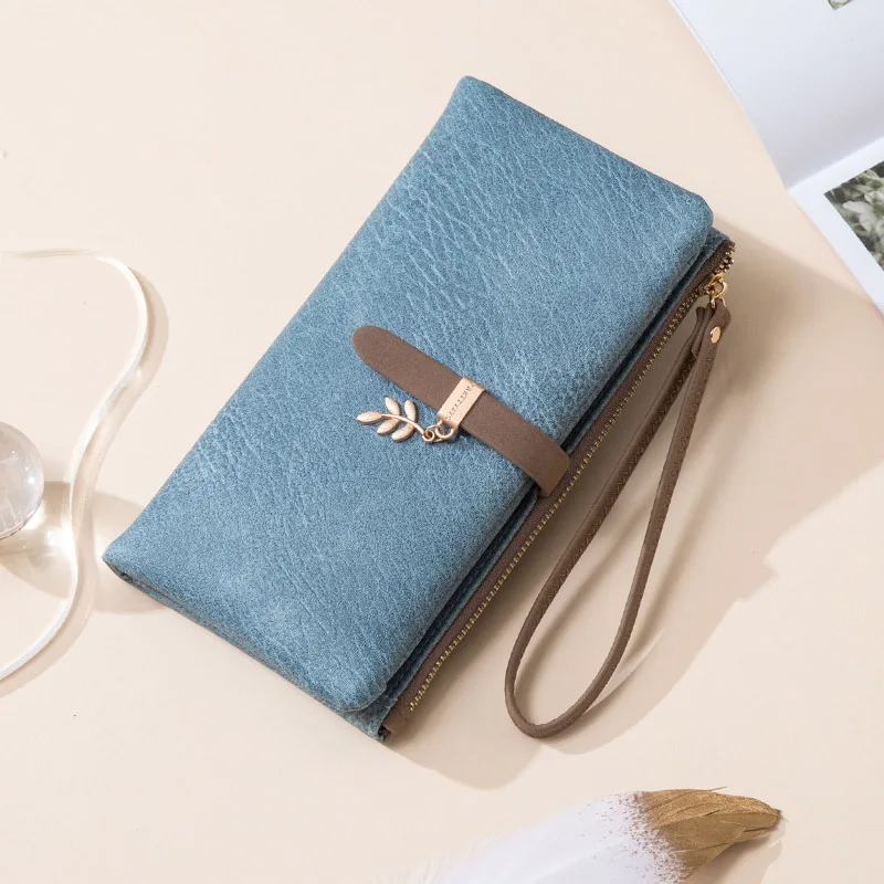 

New Women Wallets Long Female pu Leather Purses Fashion High capacity Belt Coin Pocket Card Holders Lady Carteira