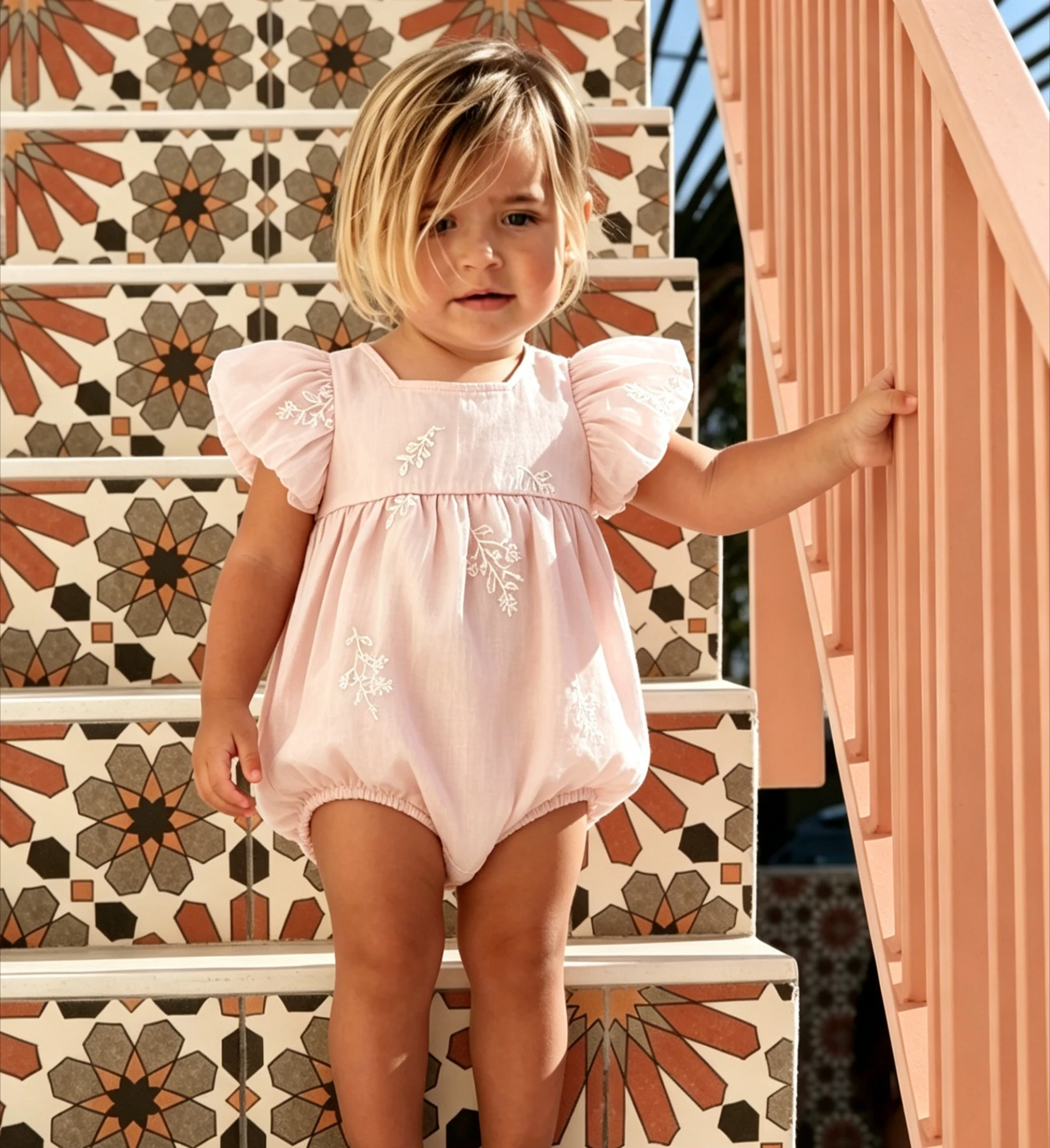 Baby Rompers 2026 New Summer Girl Baby Embroidered Short Sleeve Rompers Baby Thin Princess Rompers